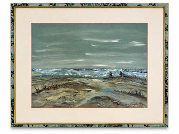 Gilles Grangilles (1952) - Scène de marée basse sur le
