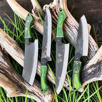PNP-064 - Keukenmes - Kitchen knife set - 4, van dit soort, Antiek en Kunst, Antiek | Keukengerei
