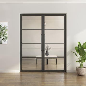 Dubbele stalen taatsdeur - 4 Vlaks - Moderne look, Overige typen