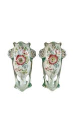 Keller & Guérin Luneville - Vase (2) - Céramique - Paire de