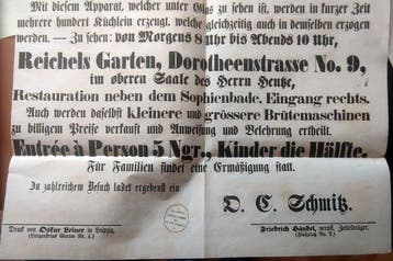 Künstliche Hühnerbrüterei im Grossen - 1857