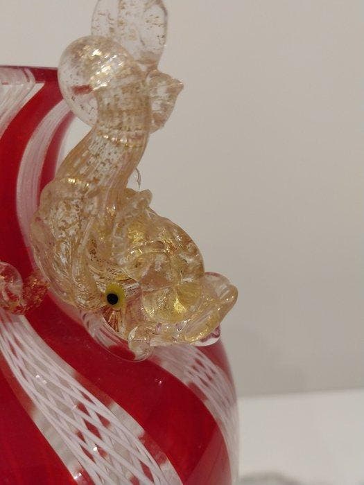 La Fenice - Vaas - Muranoglas - Murano-glas vaas, Antiquités & Art, Antiquités | Verre & Cristal