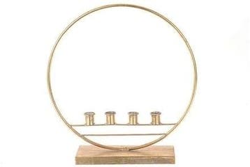 Metalen frame kandelaar kertas goud l38xb11xh41 cm 4, Huis en Inrichting, Nieuw