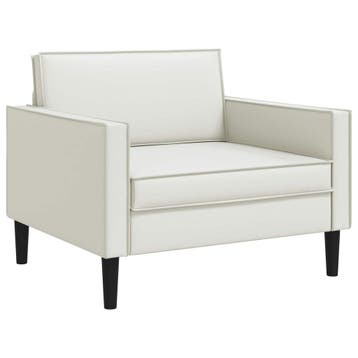 vidaXL XL-fauteuil Wit Kunstleer, Verzenden, Nieuw