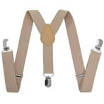 Fako Fashion - Kinder Bretels - Effen - 65cm - Licht Khaki, Kinderen en Baby's, Kinderkleding | Overige, Verzenden, Nieuw