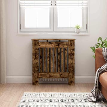 vidaXL Radiator Cover Gerookt eiken 78 x 19 x 81,5 cm, Verzenden