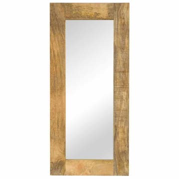 vidaXL Spiegel 50x110 cm massief mangohout, Huis en Inrichting, Woonaccessoires | Spiegels, Verzenden, Nieuw
