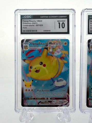 Pokémon - 2 Graded card - Flying Pikachu Vmax & Surfing