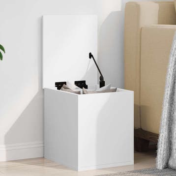 vidaXL Opbergbox 30x35x35 cm bewerkt hout wit, Huis en Inrichting, Kasten | Overige, Verzenden, Nieuw
