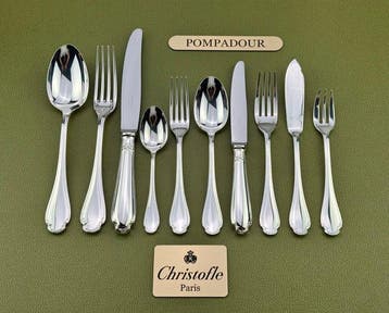 Christofle - Tafelservies voor 12 (127) - Pompadour -, Antiek en Kunst