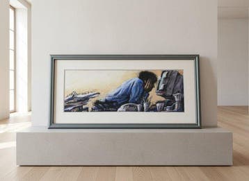 Peter Wever (1950) - Figure at Computer Workstation