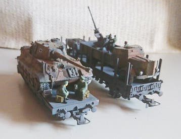 Märklin, Roco H0 - Modeltrein goederenwagon (2) - Militaire