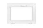 PVC kiep b70xh50 cm Antraciet, Gevelraam of Ruit, Minder dan 80 cm, Minder dan 80 cm, Nieuw