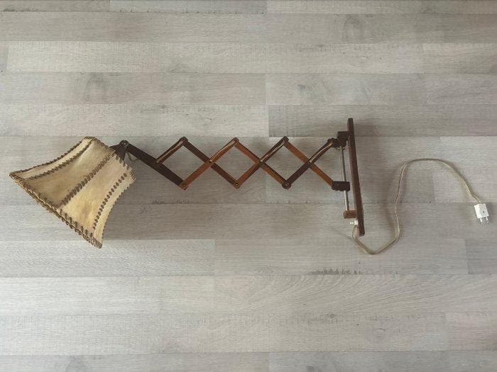 Lampe murale - Teck - Vintage des années 60, lampe à, Antiquités & Art, Art | Objets design