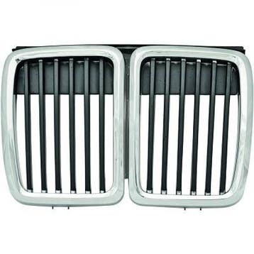 Nieren Gril BMW 3 Serie E30 Chroom B6333, Auto-onderdelen, Nieuw, Voor, BMW