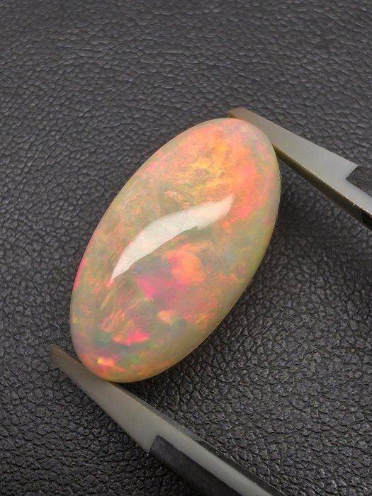 10.6ct Natural White Opal Cabochon - Hoogte: 21.5 mm -, Collections, Minéraux & Fossiles