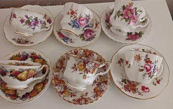 Royal Albert - Beker (6) - Lenora - Beenderporselein -