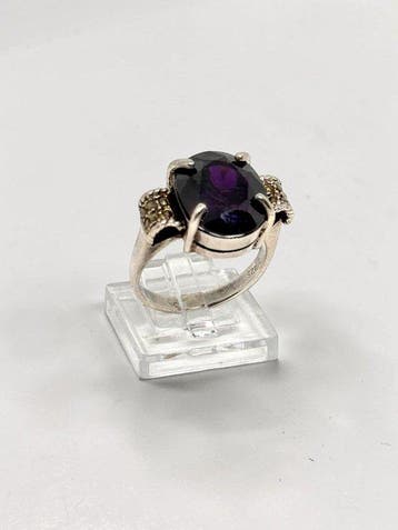 Zonder minimumprijs - Ring Zilver Amethist, Nieuw