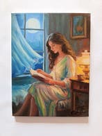 Salvatore Rodriquez (1957) - Lettura al chiar di luna, Antiek en Kunst
