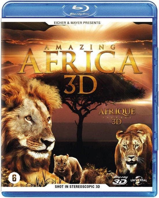 Amazing Africa 3D en 2D (blu-ray tweedehands film), CD & DVD, Blu-ray, Enlèvement ou Envoi
