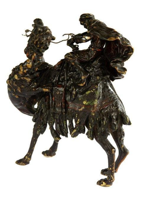 Bergmann Foundry - Beeld, Lattaque du lion - 21 cm -, Antiek en Kunst, Antiek | Keramiek en Aardewerk