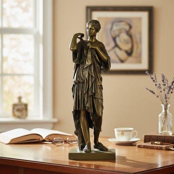 sculptuur, Diana of Gabii - Antique Art - 50 cm - Brons
