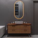 LED Spiegel 50x100cm Goud | Verwarming & Dimbaar | 220-250V, Verzenden