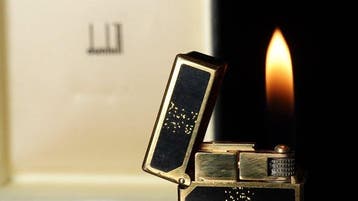 Dunill - Gold Dust Black Lacquer Rare Pattern Rollagas