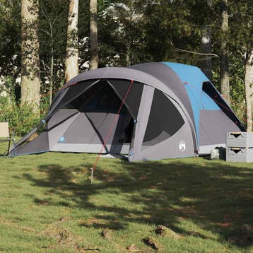vidaXL Tunneltent 6-persoons waterdicht blauw, Verzenden, Nieuw