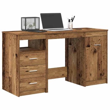 vidaXL Bureau met kast Oud hout Bewerkt hout, Verzenden, Nieuw