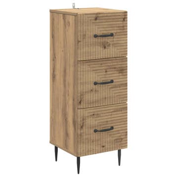 vidaXL Ladekast Artisanaal eiken 33 x 34,5 x 89,5 cm Bewerkt, Verzenden, Nieuw
