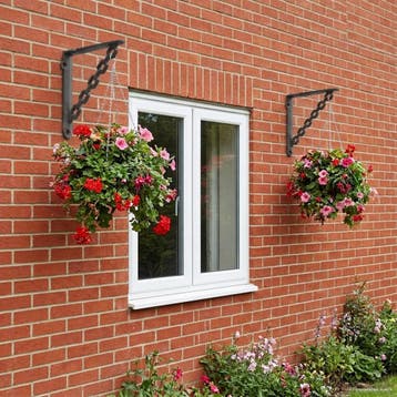 vidaXL Wandplankbeugels 12 st Zwart 14,5 x 14,5 x 3 cm Staal, Verzenden, Nieuw