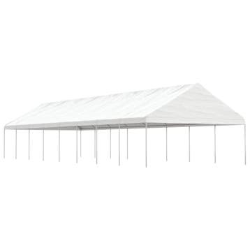 vidaXL Prieel met dak 17,84x5,88x3,75 m polyetheen wit, Verzenden, Nieuw