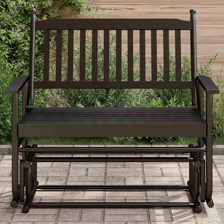 vidaXL Schuifbankje 118x70x104,5 cm massief populierenhout, Huis en Inrichting, Stoelen, Nieuw, Verzenden