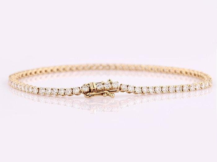 Armband - 14 karaat Geel goud - 3.52ct. tw. Diamant, Bijoux, Sacs & Beauté, Bracelets