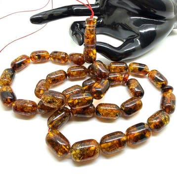 Chapelet en ambre balte, perles de prière tesbih, capsule de