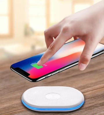 Draadloze oplader opladen pad draadloos lader wireless ZWART, Verzenden, Nieuw