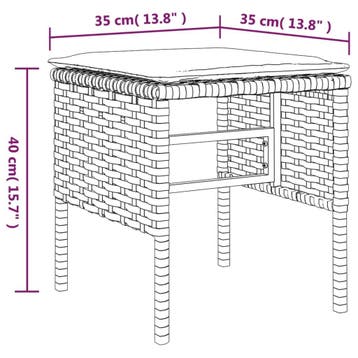 Tuinvoetenbanken 4st: Direct comfort voor in de tuin! Gri..., Huis en Inrichting, Minder dan 50 cm, Verzenden, Vierkant, Zo goed als nieuw