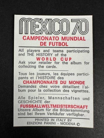 1970 Panini World Cup Mexico 70 - Perù: Roberto Mifflin - 1, Verzamelen, Nieuw