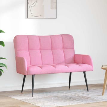 vidaXL 2-Zits Sofa Roze 115 x 61 x 87 cm Stof, Verzenden, Nieuw