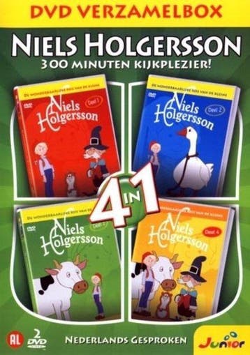 Niels Holgersson deel 1 tot en met 4 (dvd tweedehands film), Ophalen of Verzenden