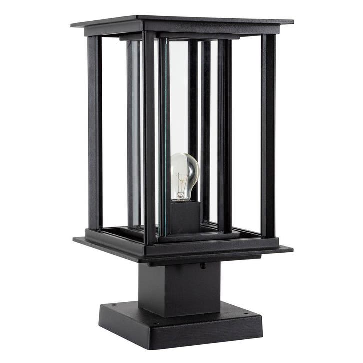 Strak & modern Buitenlamp zwart New York sokkel, Tuin en Terras, Buitenverlichting, Verzenden