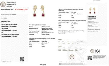 Zonder minimumprijs - Oorbellen - 21 kt. Geel goud - 5.70ct., Nieuw