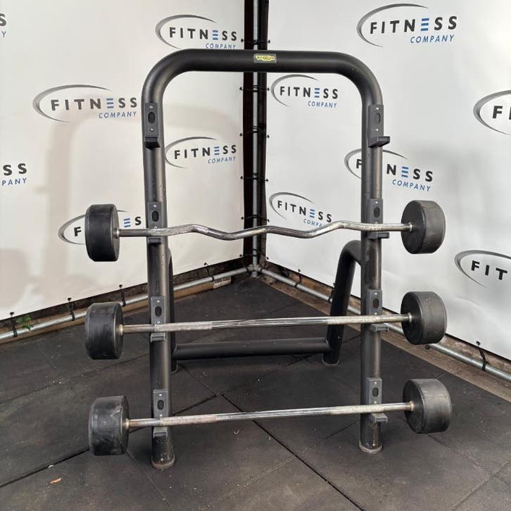 Technogym - Barbell Rack - Incl. Barbells - Zwart, Sports & Fitness, Équipement de fitness, Enlèvement ou Envoi
