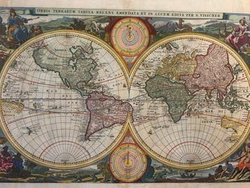 Planisfero - Mondo; Nicolaes Visscher I (1618–1679) - Orbis