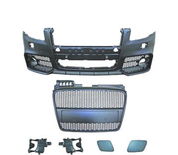 PARE-CHOCS AVANT AUDI A4 04-07 LOOK RS4 NOIR, Auto-onderdelen, Verzenden, Nieuw