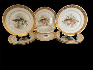 Limoges - Assiette (8) - Porcelaine - Limoges Authentique