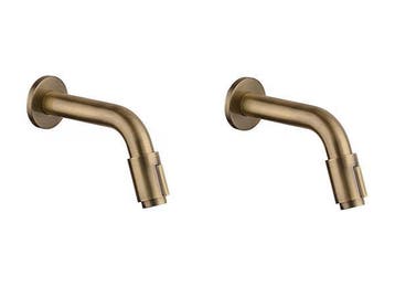 Veiling - 2x Beaux fonteinkraan wandmodel Piccolo brons