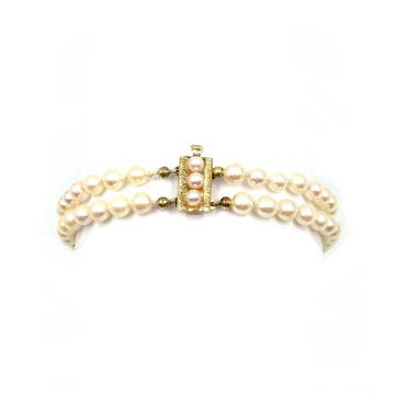 Sans prix de réserve - Bracelet Argent, Plaqué or Perle -, Bijoux, Sacs & Beauté