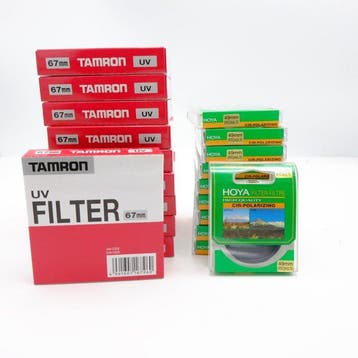 Tamron UV filter 67 mm + Hoya G Series PL-CIR 49mm ( 20, Nieuw
